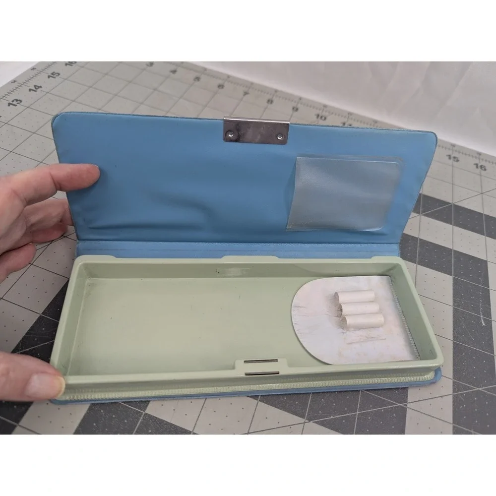 Vintage‎ Walt Disney Mickey Mouse Train Pencil Holder Case 3x8 Inch